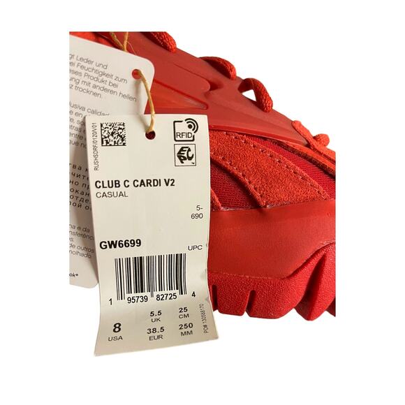 Reebok x Cardi B Classic Leather V2 "Red Mars" Women's Shoe GW8876 size 8 - Picture 7 of 7